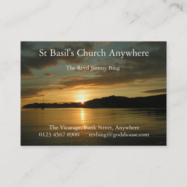 Sunset Business Card (Front)