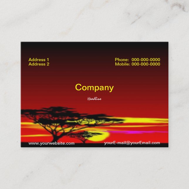 Sunset Business Card (Front)