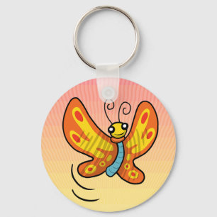 Sunset Buttah Fly Key Ring