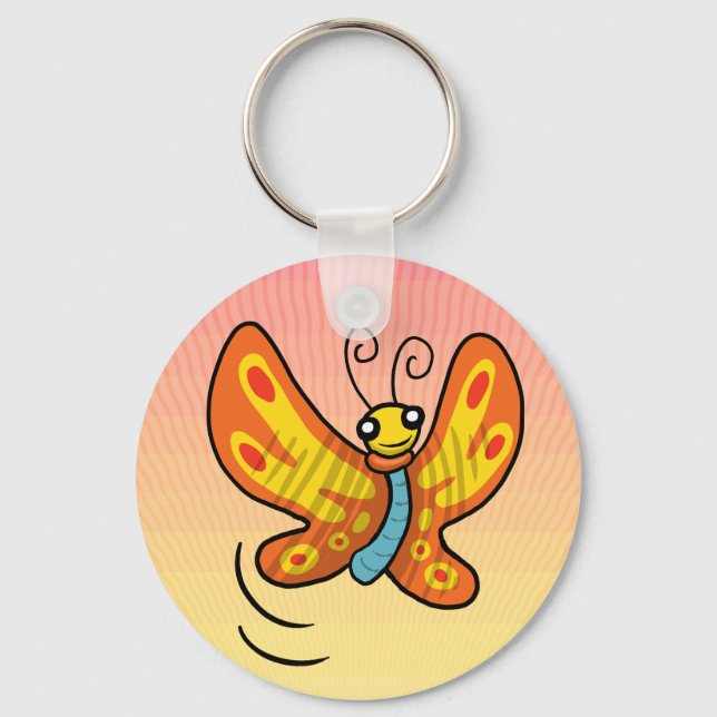 Sunset Buttah Fly Key Ring (Front)