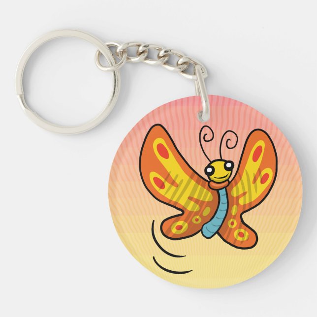 Sunset Buttah Fly Key Ring (Front)