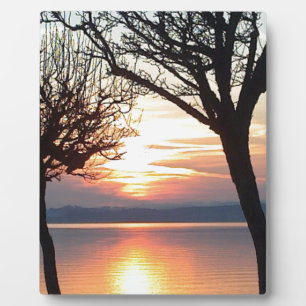 sunset by the lake plaque