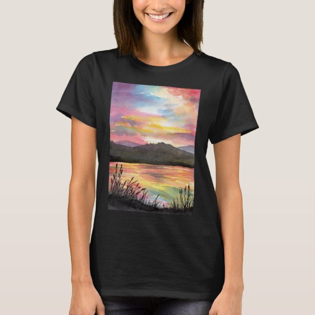 Sunset by the Lake T-Shirt (Front)