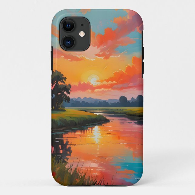 Sunset by the River Case-Mate iPhone Case (Back)