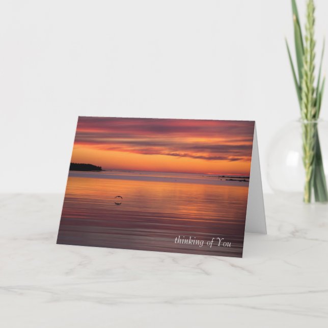 Sunset by the sea CC0156 Sympathy Card (Front)