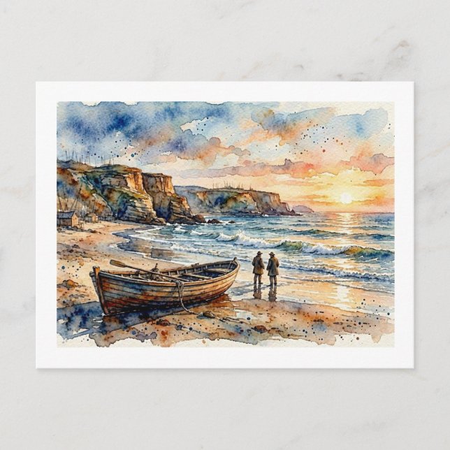 Sunset by the Sea,  Postcard (Front)