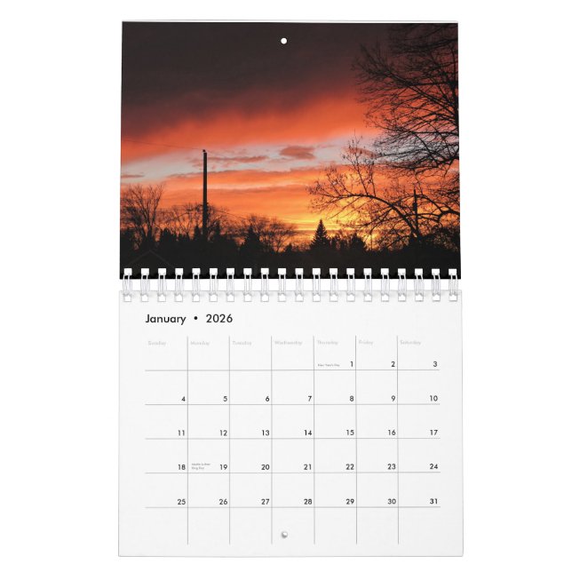 Sunset Calendar (Jan 2026)