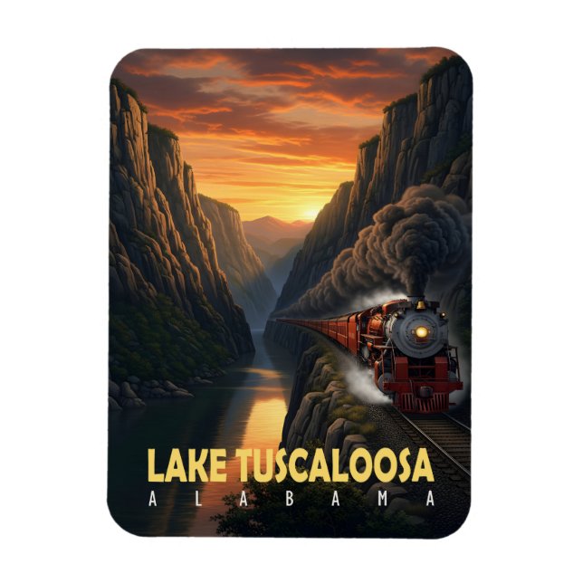 Sunset Canyon – Lake Tuscaloosa, Alabama Magnet (Vertical)