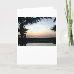 Sunset, card
