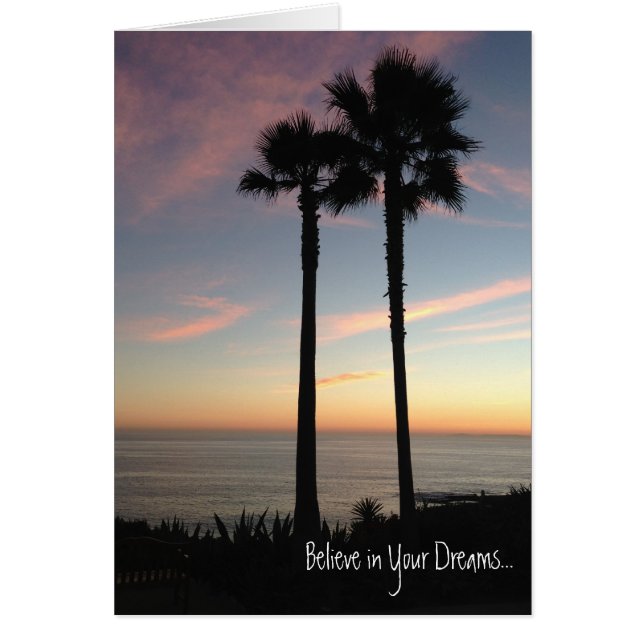 Sunset Card - Believe in Your Dreams (Front)
