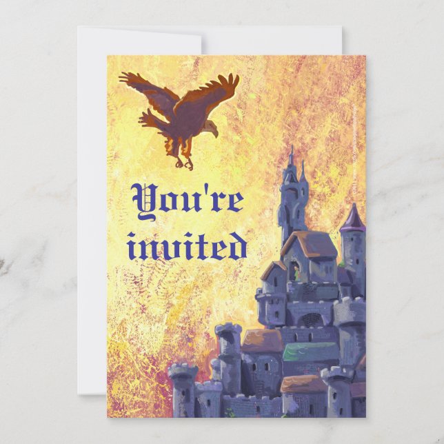 Sunset Castle Party Invite (Front)