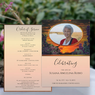 Sunset Celebration of Life Order of Service 2584 Program