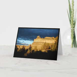 Sunset Celebration on Ship Rock In Oregon Card