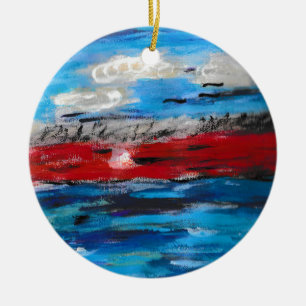 Sunset Ceramic Ornament