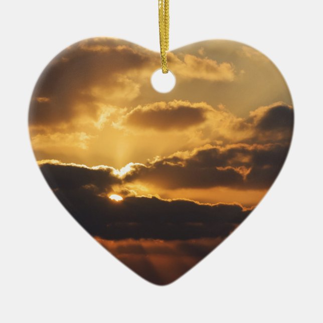 Sunset Ceramic Tree Decoration (Front)