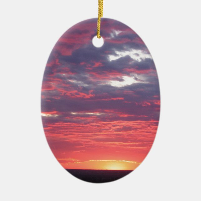 sunset ceramic tree decoration (Front)