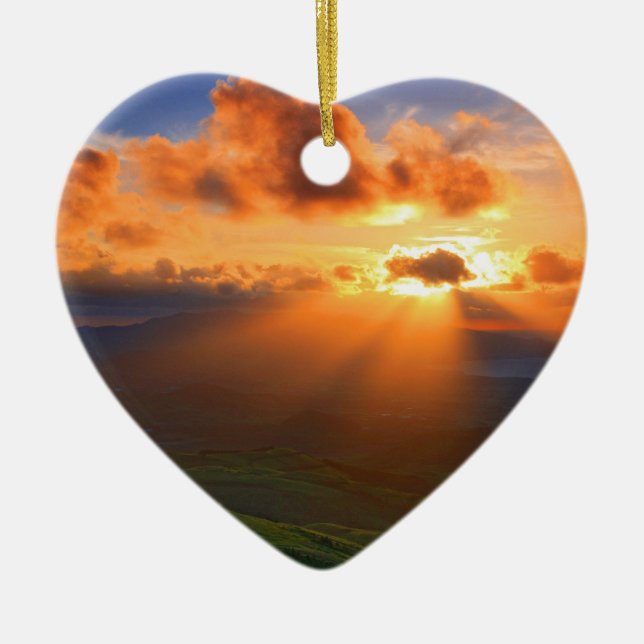 Sunset Ceramic Tree Decoration (Front)