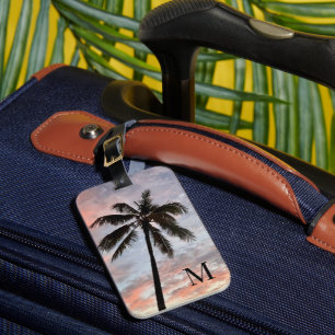Sunset Chic Palm Tree Luggage Tag