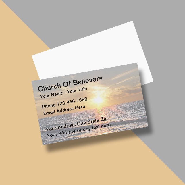 Sunset Church Business Cards (Creator Uploaded)