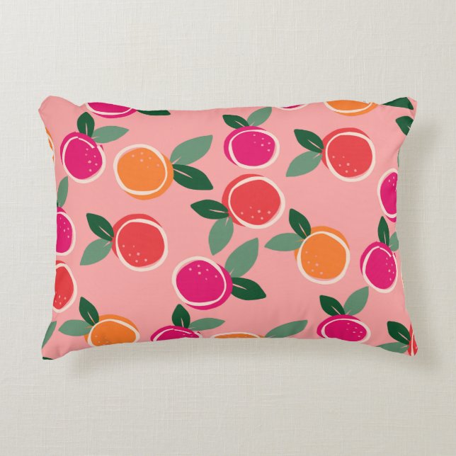 Sunset Citrus Symphony Decorative Cushion (Front)