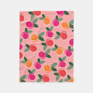 Sunset Citrus Symphony Fleece Blanket