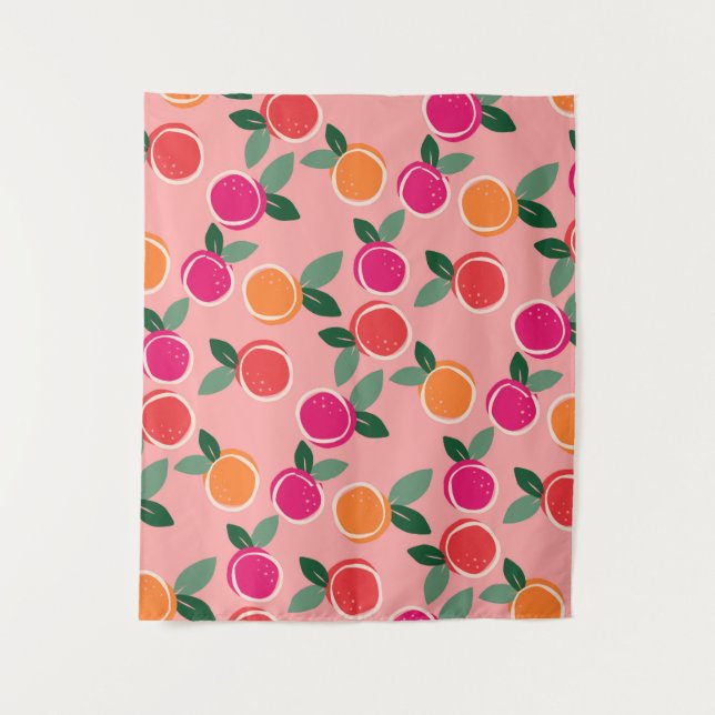 Sunset Citrus Symphony Tapestry (Front)