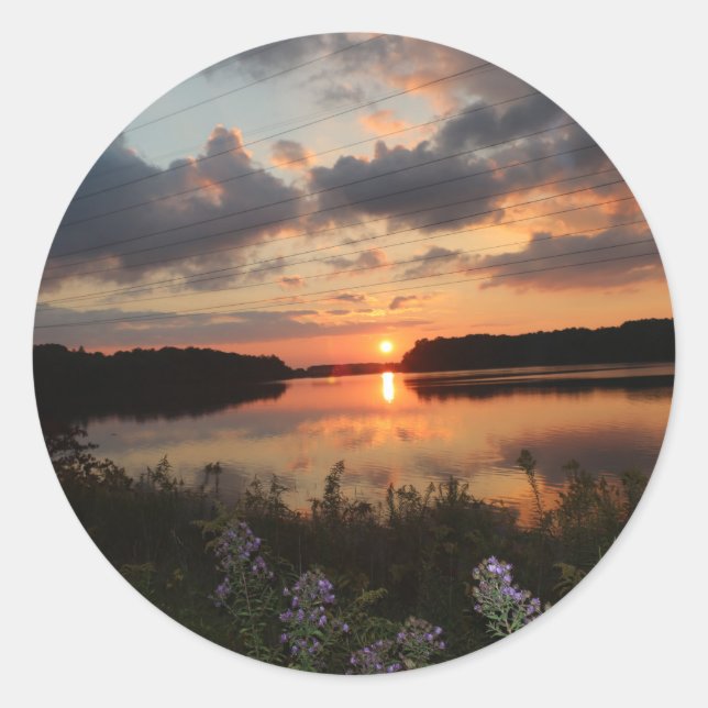 Sunset Classic Round Sticker (Front)
