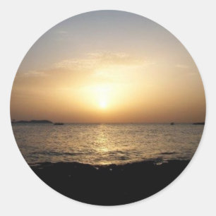 Sunset Classic Round Sticker