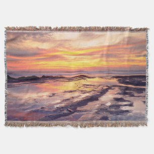 Sunset Cliffs tide pools Throw Blanket