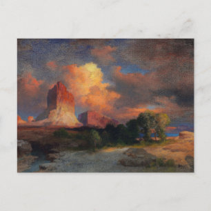 Sunset Cloud, Green River, Wyoming by Thomas Moran Postcard