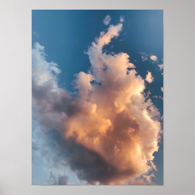 Sunset cloud in a blue sky poster (Front)
