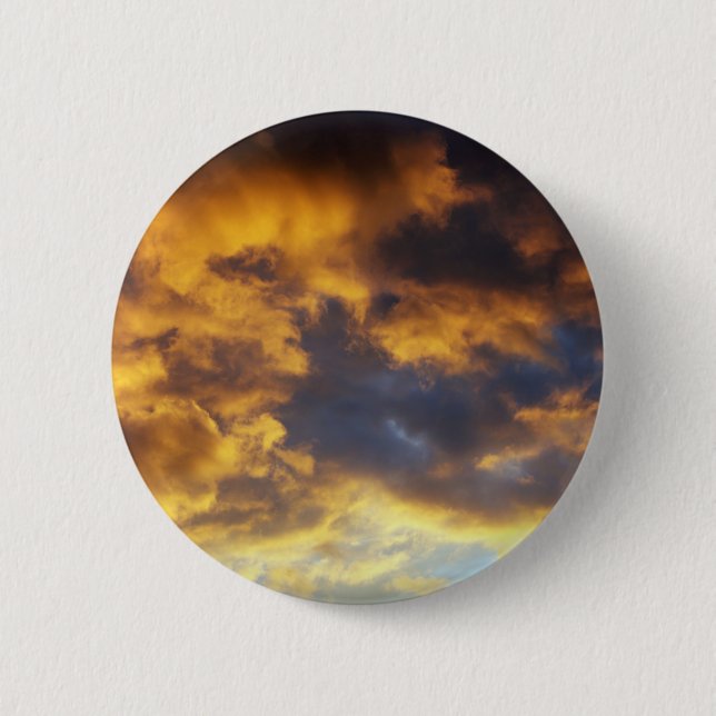 Sunset clouds 6 cm round badge (Front)