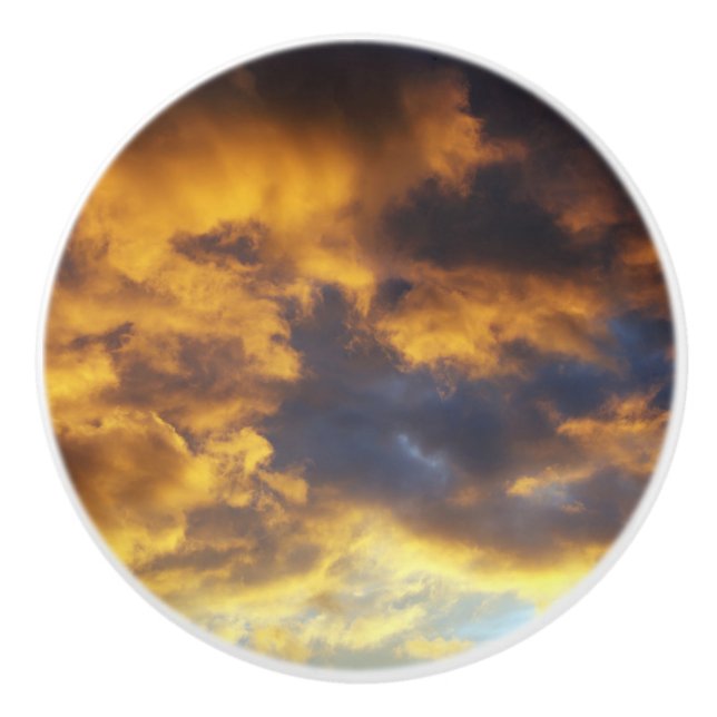 Sunset clouds ceramic knob (Front)