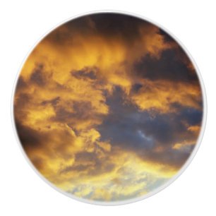 Sunset clouds ceramic knob