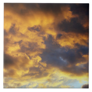 Sunset clouds ceramic tile