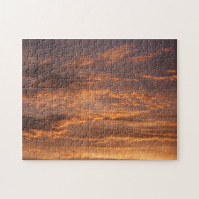 Sunset Clouds I Colourful Sky Photography Jigsaw Puzzle (Horizontal)