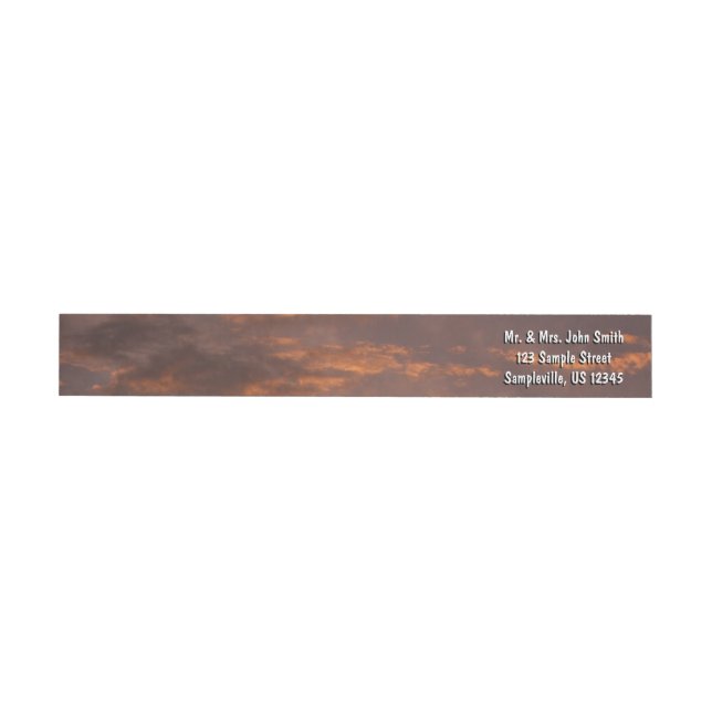 Sunset Clouds I Colourful Sky Photography Wrap Around Label (Individual)