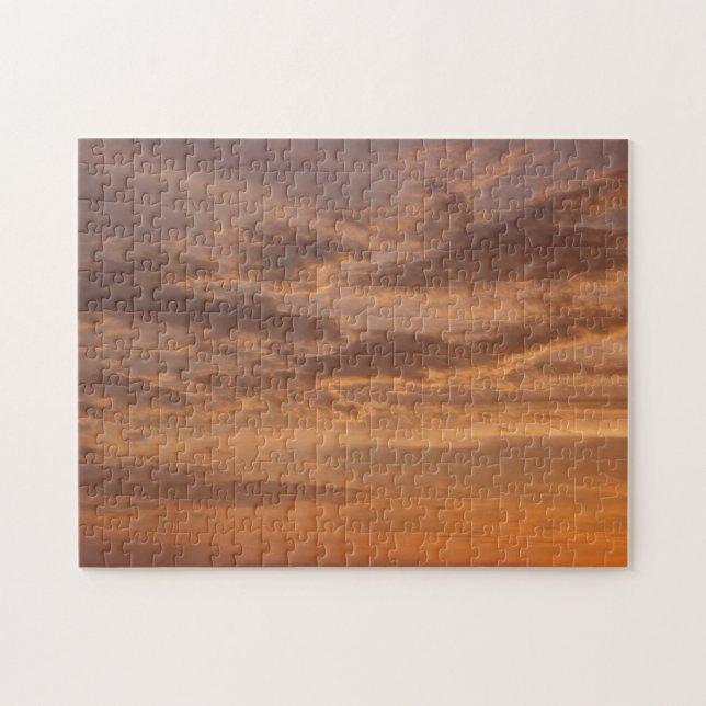Sunset Clouds II Pastel Abstract Nature Jigsaw Puzzle (Horizontal)