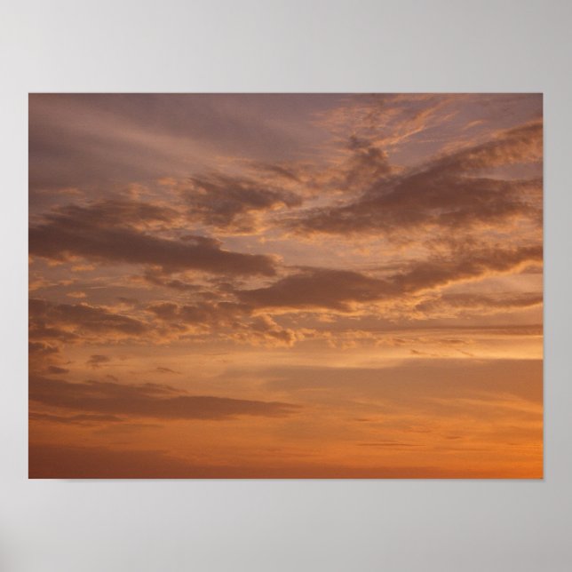 Sunset Clouds II Pastel Abstract Nature Poster (Front)