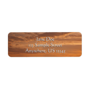 Sunset Clouds II Pastel Abstract Nature Return Address Label