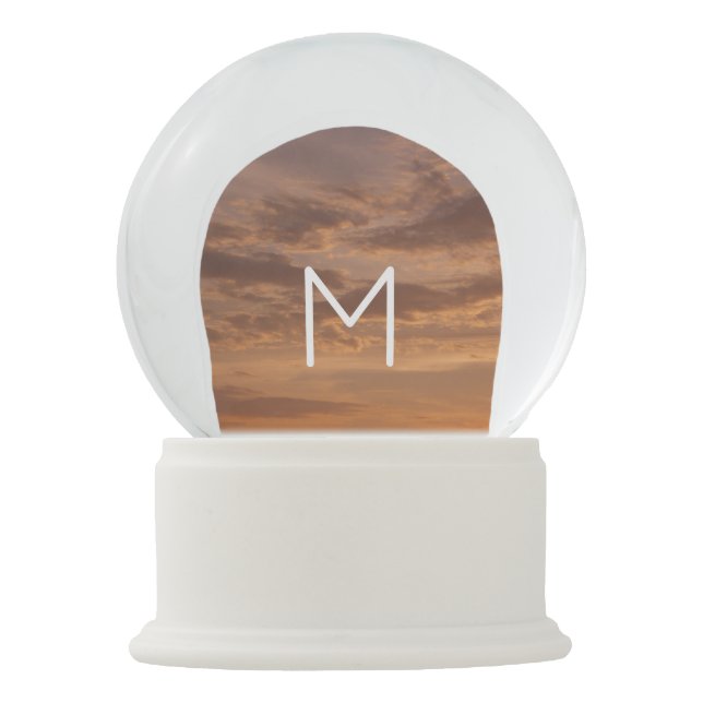 Sunset Clouds III Pastel Abstract Nature Snow Globe (Front)
