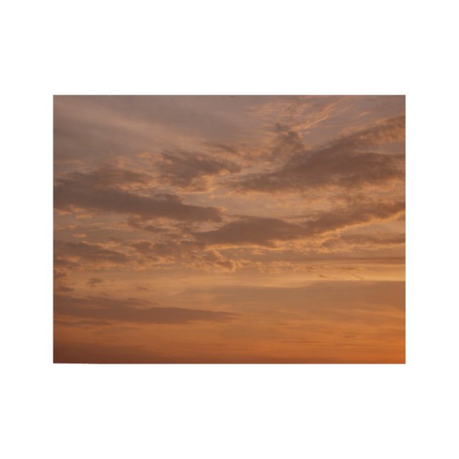 Sunset Clouds III Pastel Abstract Nature Wood Poster (Front)
