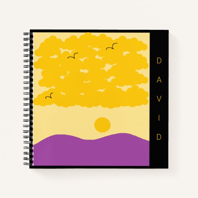 Sunset Clouds o' Purple Hills Notebook (Front)
