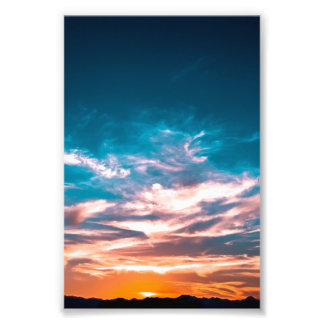 Sunset clouds photo print