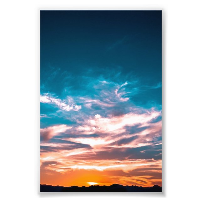 Sunset clouds photo print (Front)