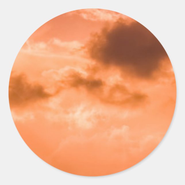 Sunset & Clouds  Round Sticker (Front)