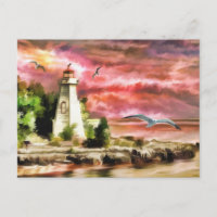 Sunset Coastal Lighthouse