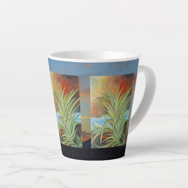 Sunset Collaboration Latte Mug (Right Angle)
