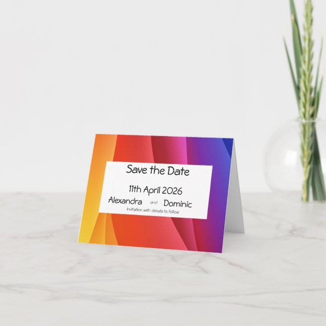 Sunset color ombre gradient background announcement (Front)