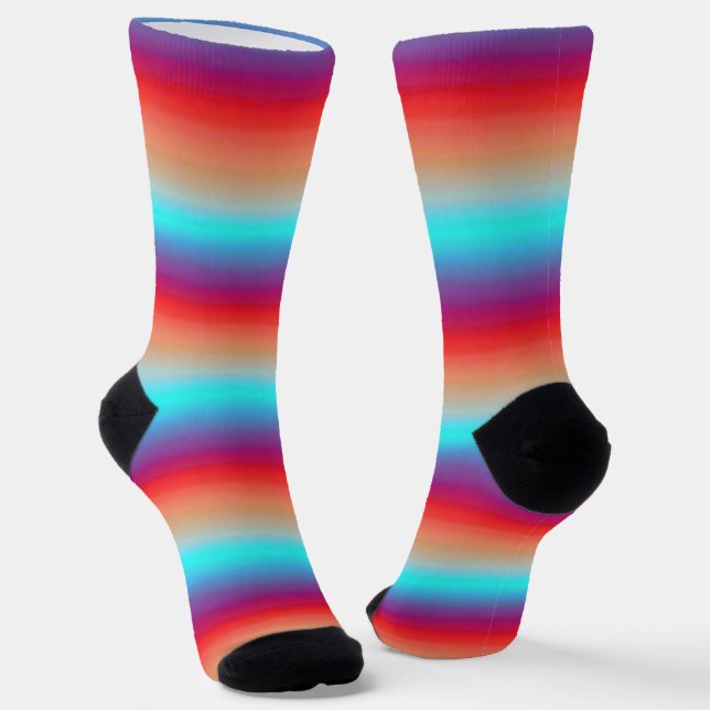 Sunset Colour Ombre Socks (Angled)